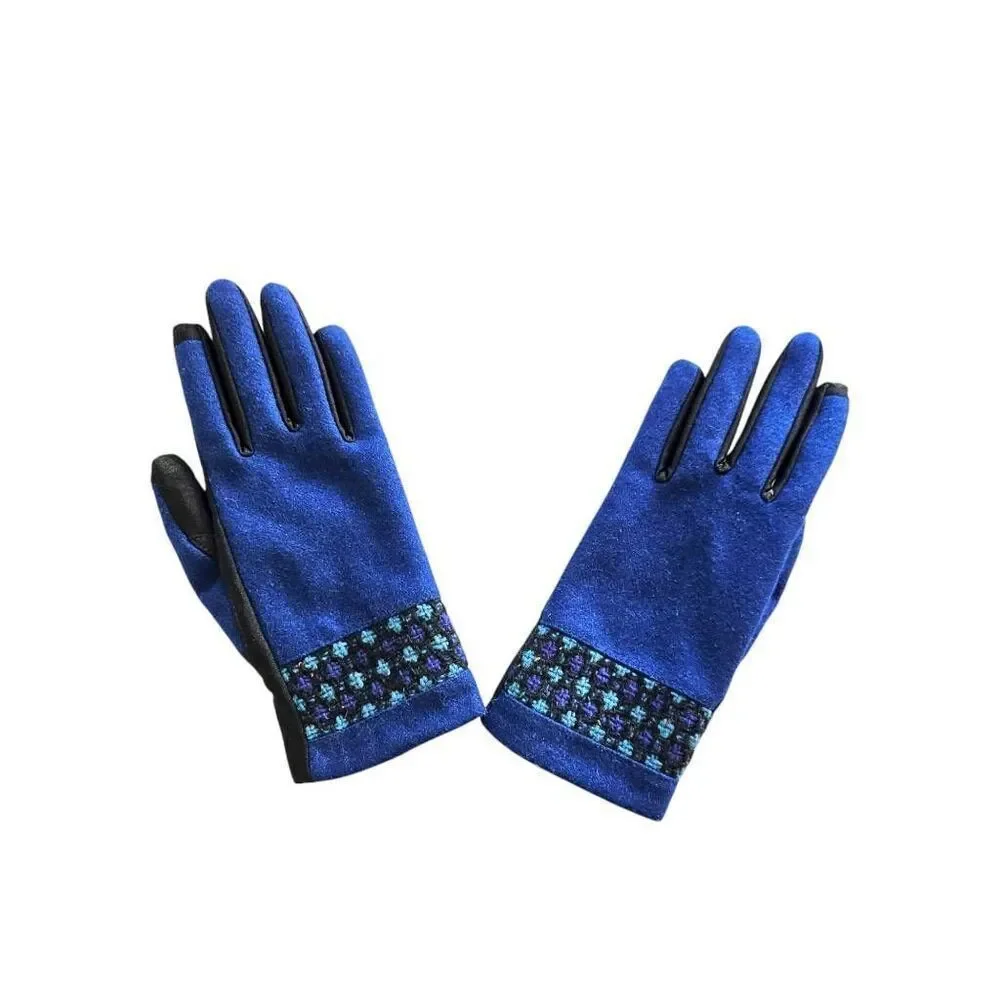 fairy embroidered wool gloves